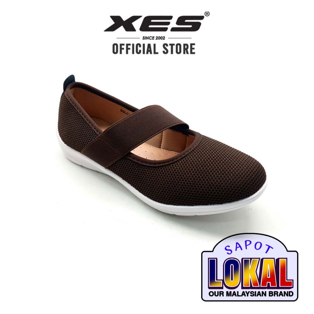 XES Ladies BSLC1258-3 Comfortable Sneakers Casual Shoes - Brown/Pink