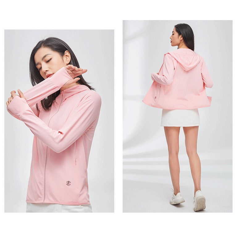 UPF 50+ Women's Sun Protection Clothing Anti-UV Jacket HIgh Quality UV Protection Women's Sports Jacket with Hoodie