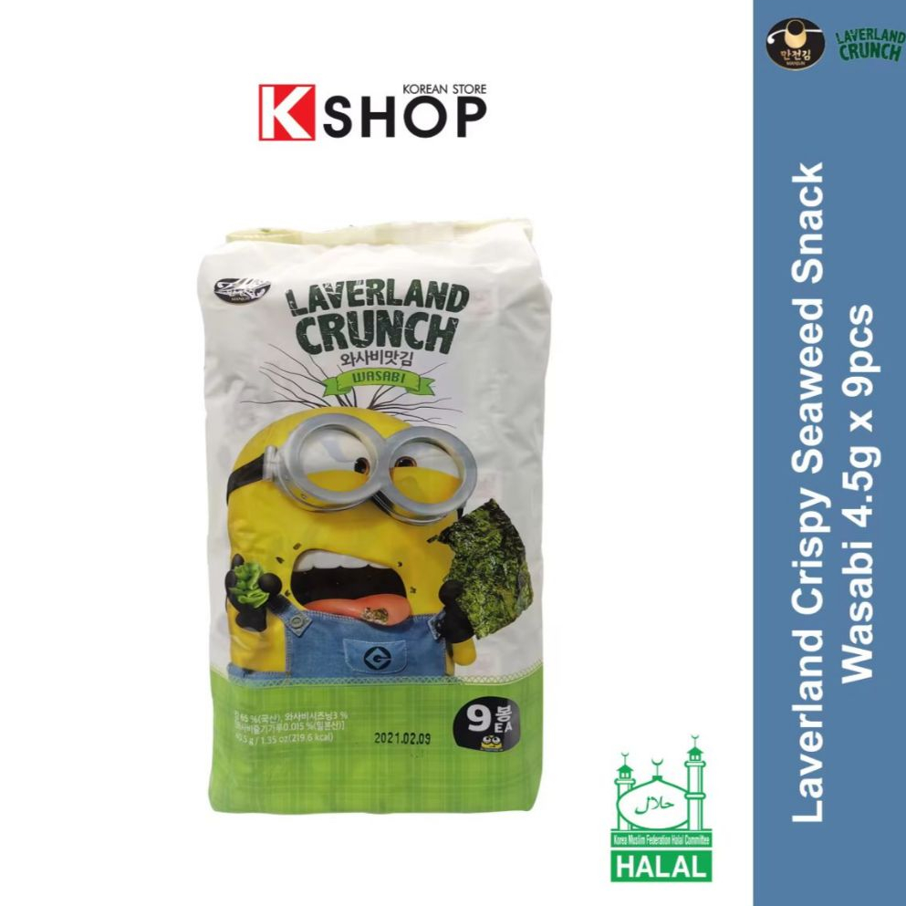 Manjun Laverland Crispy Seaweed Snack (4.5g x 9)