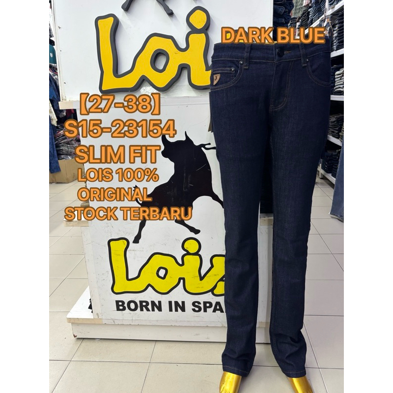 Seluar Jeans Lois 100%Original Slim Fit （S15-23154）Warna DARK BLUE Kain Getah Terkini ！