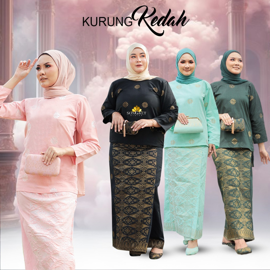 Baju Kurung Kedah | 8XL-12XL | By Athirah Songket | 100% Cotton |   Baju kurung