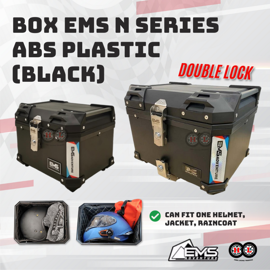 EMS TOP BOX N SERIES ABS PLASTIC 35 45 55 LITER MOTORCYCLE BOX -Aluminium Box Design ABS Plastic Box Original With Base