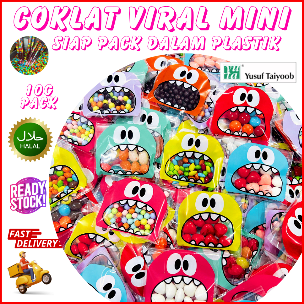 COKLAT VIRAL MINI Chocolate Kuaci Doorgift Candy Goodies Snack Hadiah Gula Borong Birthday Gift Kawin Yusuff Taiyoob