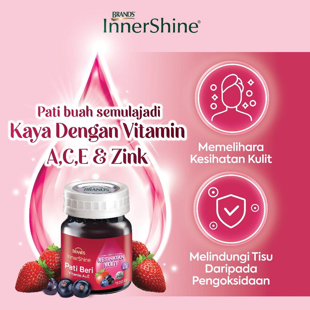 BRAND'S InnerShine Berry Essence 6 x 42ml (7 Premium Berries for Skin Health)