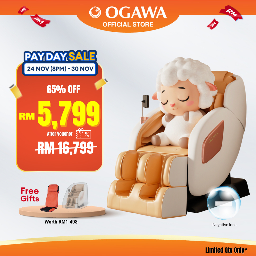 Ogawa Retreax Ionic Contemporary Massage Chair [Free Xe Duo Pro + Massage Chair Cover]