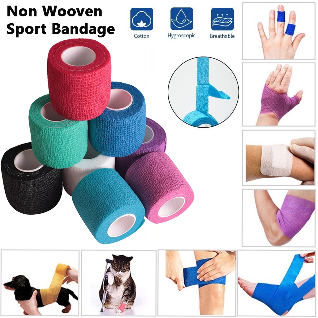 3H Bandage Elastik Sukan Self-Adhesive | Elastic Bandage Roll | Balutan Tangan & Kinesiology Tape