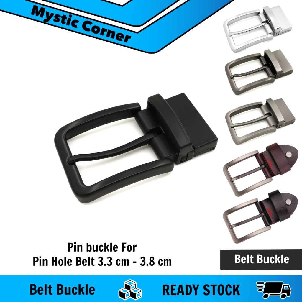 Belt Accessories Automatic Metal Buckle Pin Belt, Buckle Replacement for Automatic Pin Hole Belt 003