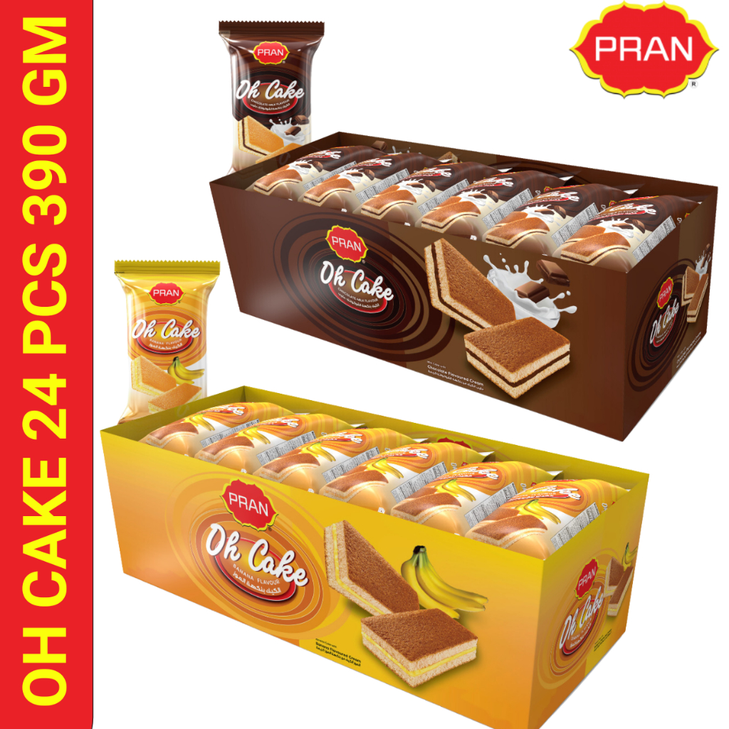 OH CAKE BANANA/CHOCOLATE 24 PCS 390 GM (HALAL)