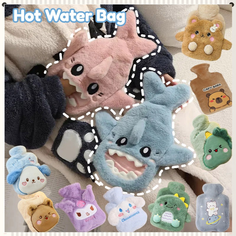 400/500/750/1000ML Portable Cute Hot Water Bag Hand Feet Warmer Bag for Period Pain Keep Warm