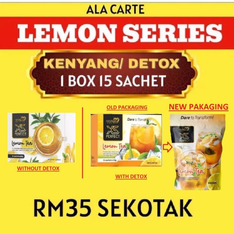 Xs Perfect Drink Original ~Lemon Tea~Harqis empire~Xs premium~Appetite Series~Slimming~Kurus~Detox