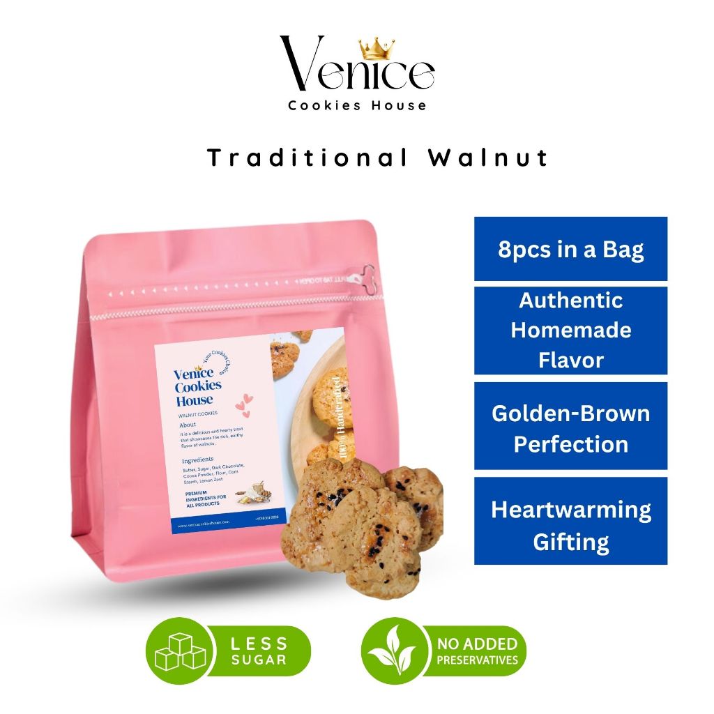 [HEALTHY SNACKS] Venice Traditional Walnut Cookies 8pcs