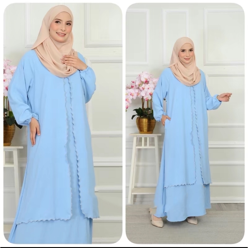 JUBAH ABAYA RUMAISA SULAM Wanita Muslimah Baju style