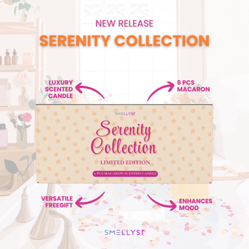 SERENITY COLLECTION CANDLE MELTS - SPA SERIES - ALA CARTE - 6 PCS MACARON IN 1 BOX - HOME FRAGRANCE - GIFT SET