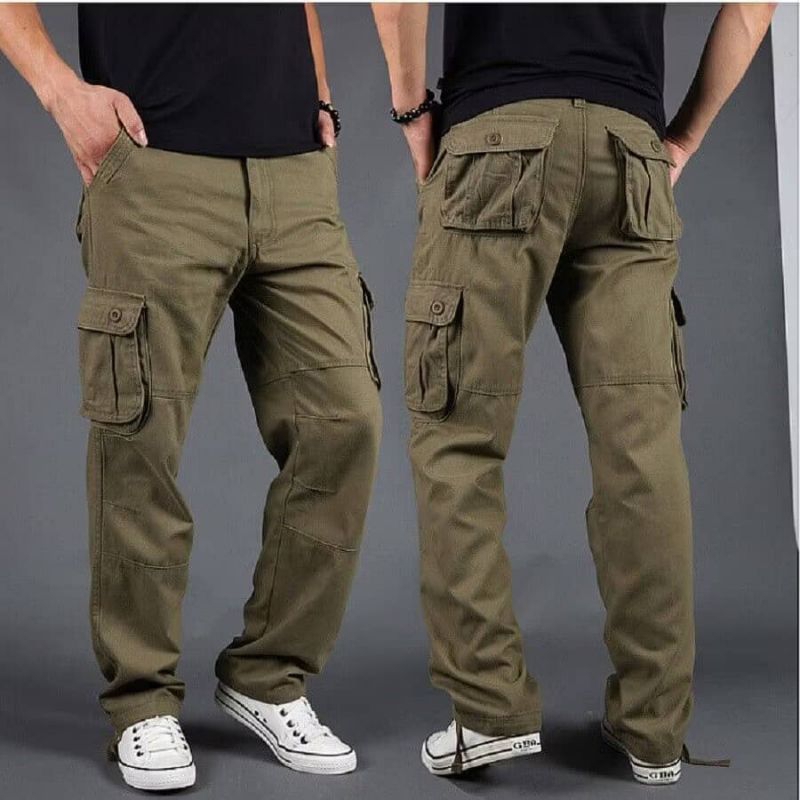 6poket cargo pant kain cotton good quality New stock in Malaysia