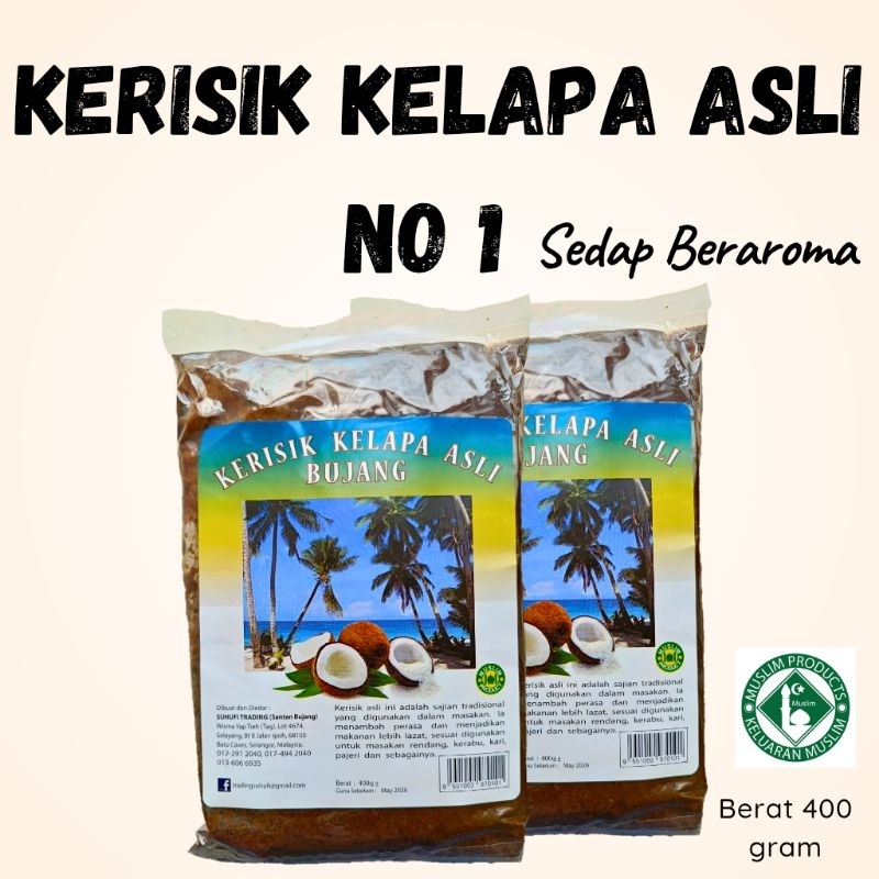 READY STOKKERISIK KELAPA ASLI MURAH 400g