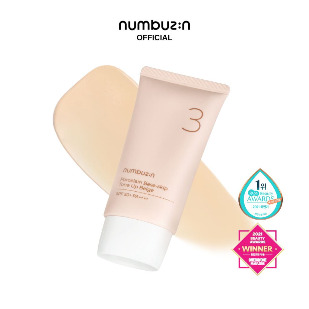 numbuzin No.3 Porcelain Base-skip Tone Up Beige SPF50+ PA++++ (50ml)