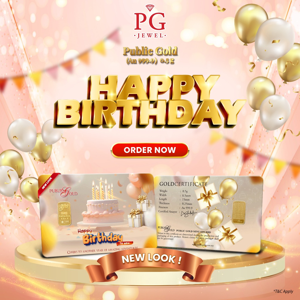 Public Gold Bullion Bar PG 0.5g (Au 999.9) - Happy Birthday (New&hellip;