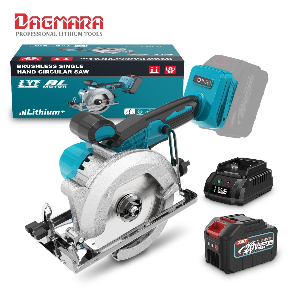DAGMARA DCS01 Cordless Circular Saw With Battery Adjustable Cut Depth & Cut Bevel (20V/5")