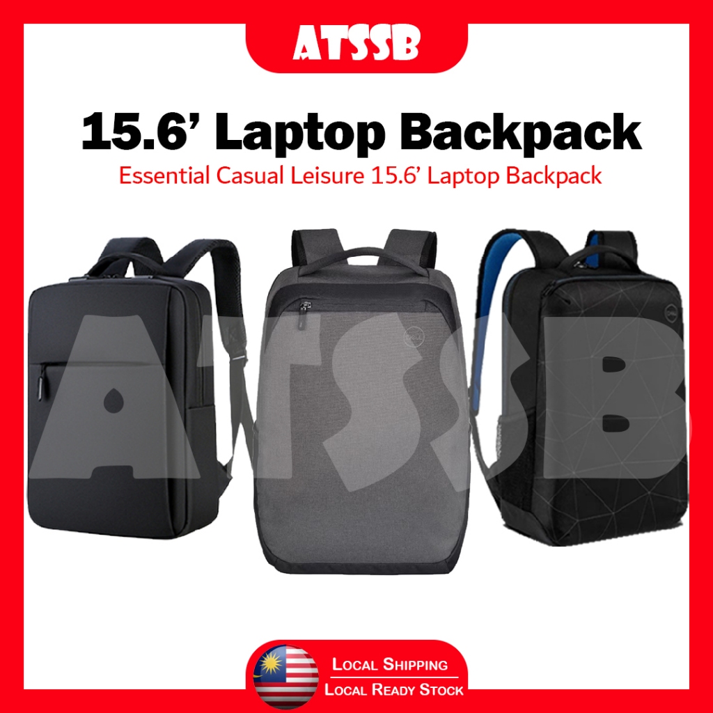 ATSSB New Essential 15.6 Inch Laptop Backpack Travel Beg Laptop Sling bag Water Resistance Dell HP business laptop bag