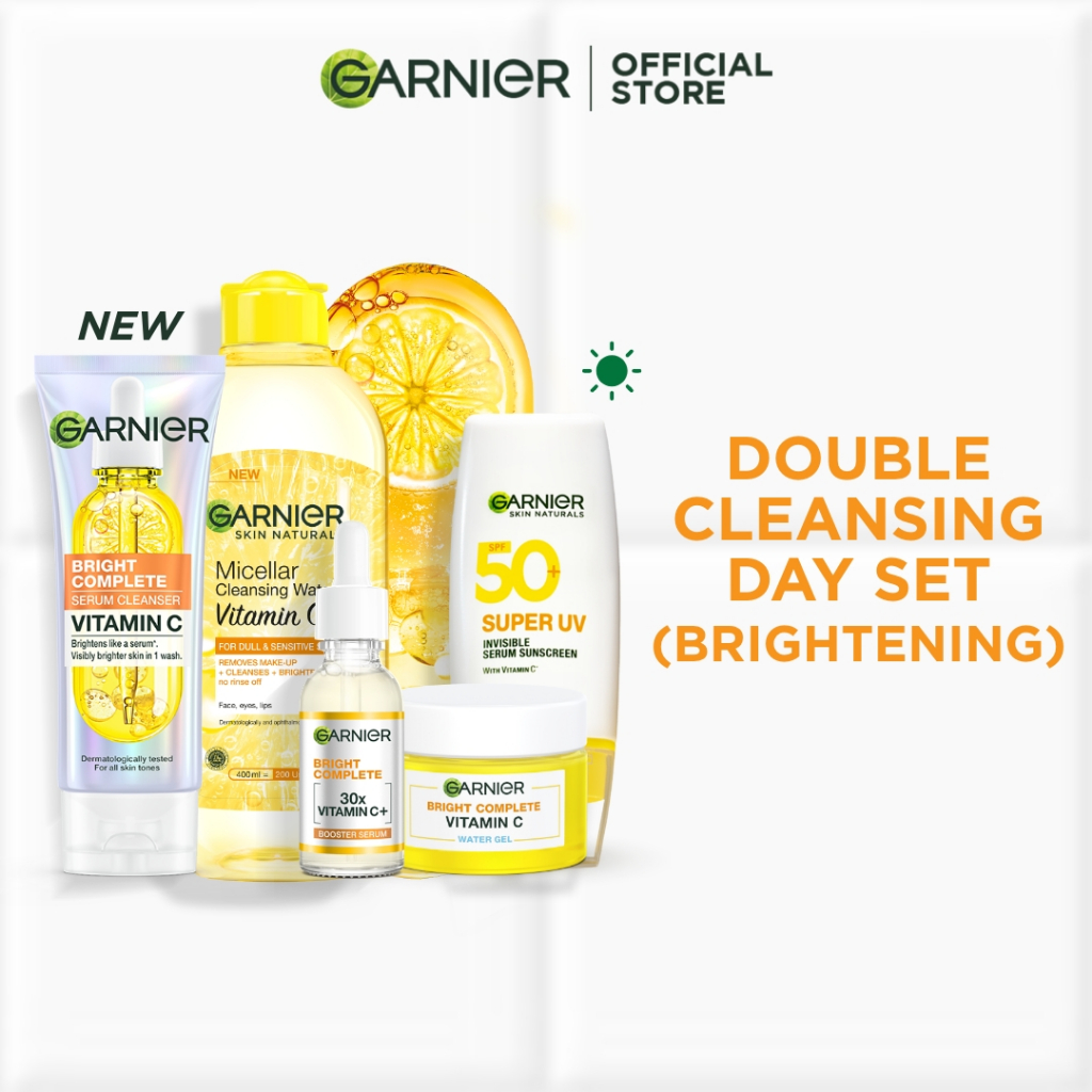 Garnier 5pcs Double Cleansing Day/Night Set Brightening