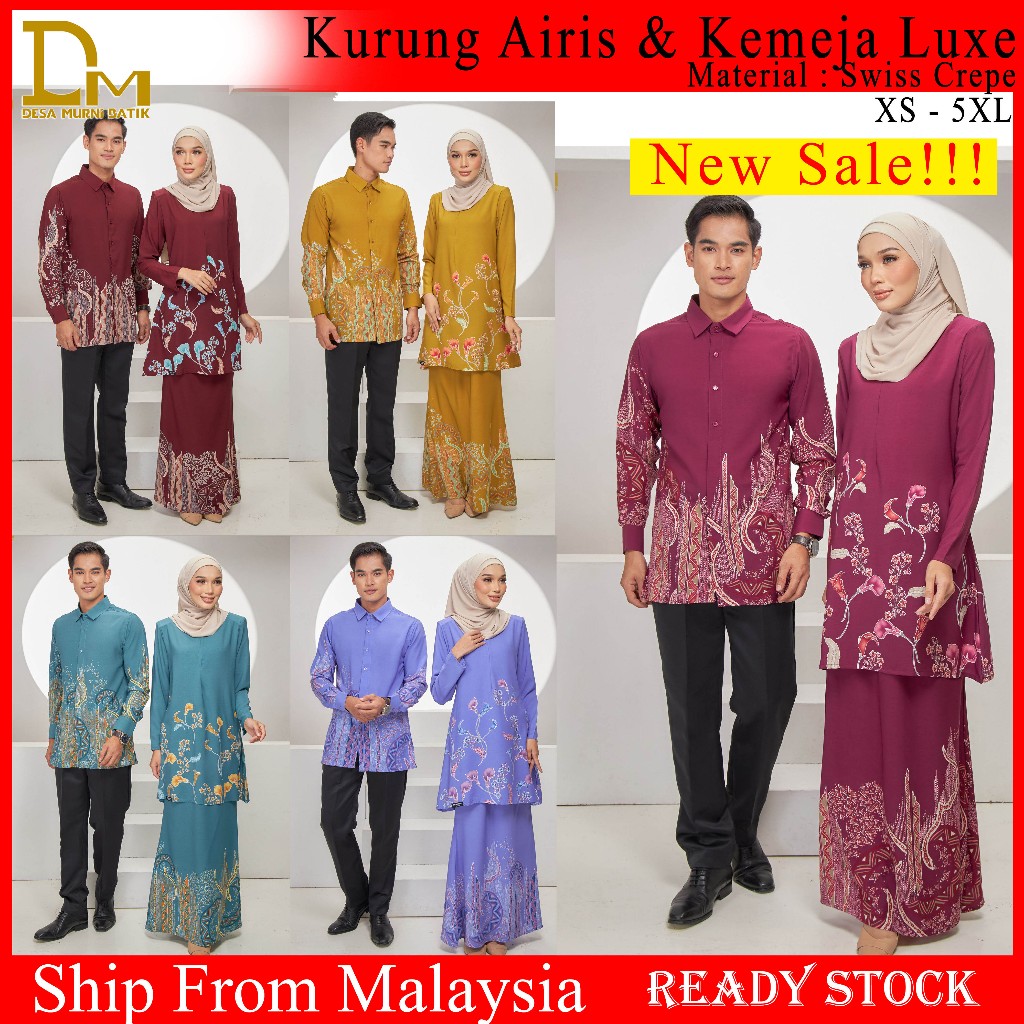 DESA MURNI BATIK-KURUNG BATIK AIRIS & KEMEJA BATIK LUXE -CREPE- MODEN-READY STOCK-XS-5XL ALBUM 9 1-5