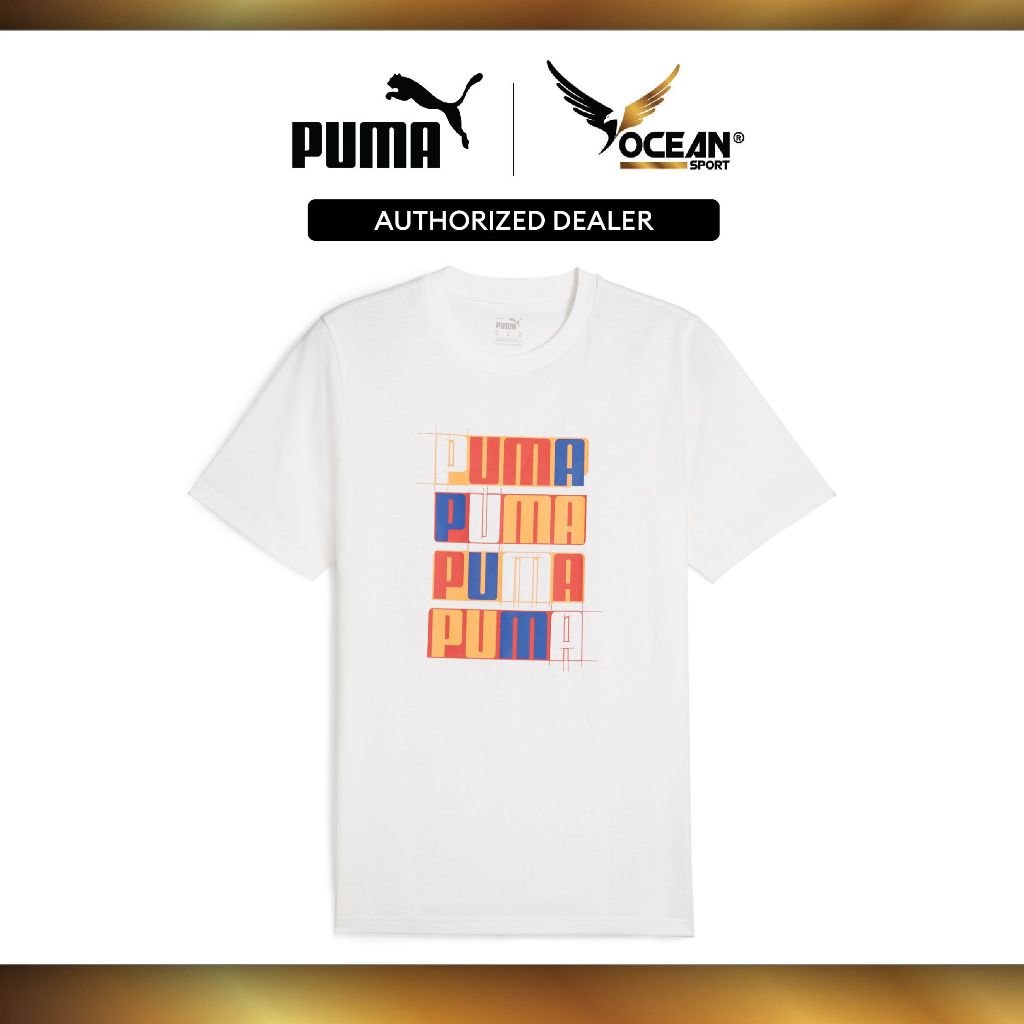Puma ESS+ LOGO LAB Men's Tee White-Ginger Tea Shirt 67897652