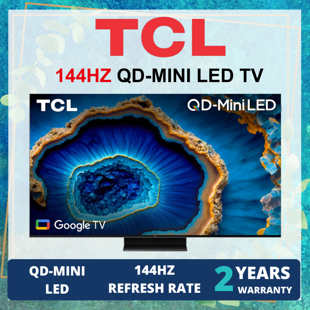【 FREE SHIPPING 】 TCL QD-Mini LED 4K TV | 55-98C755 | 500+Zones | 144Hz VRR | AiPQ PROCESSOR 3.0 | Game Master 2.0