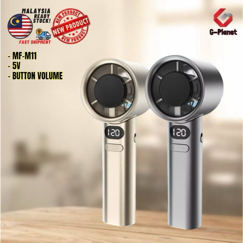 NEW【 120 Speed 】 Portable USB Mini Fan kipas mini kipas tangan Mini Fan Rechargeable Handheld Fan with Led Display