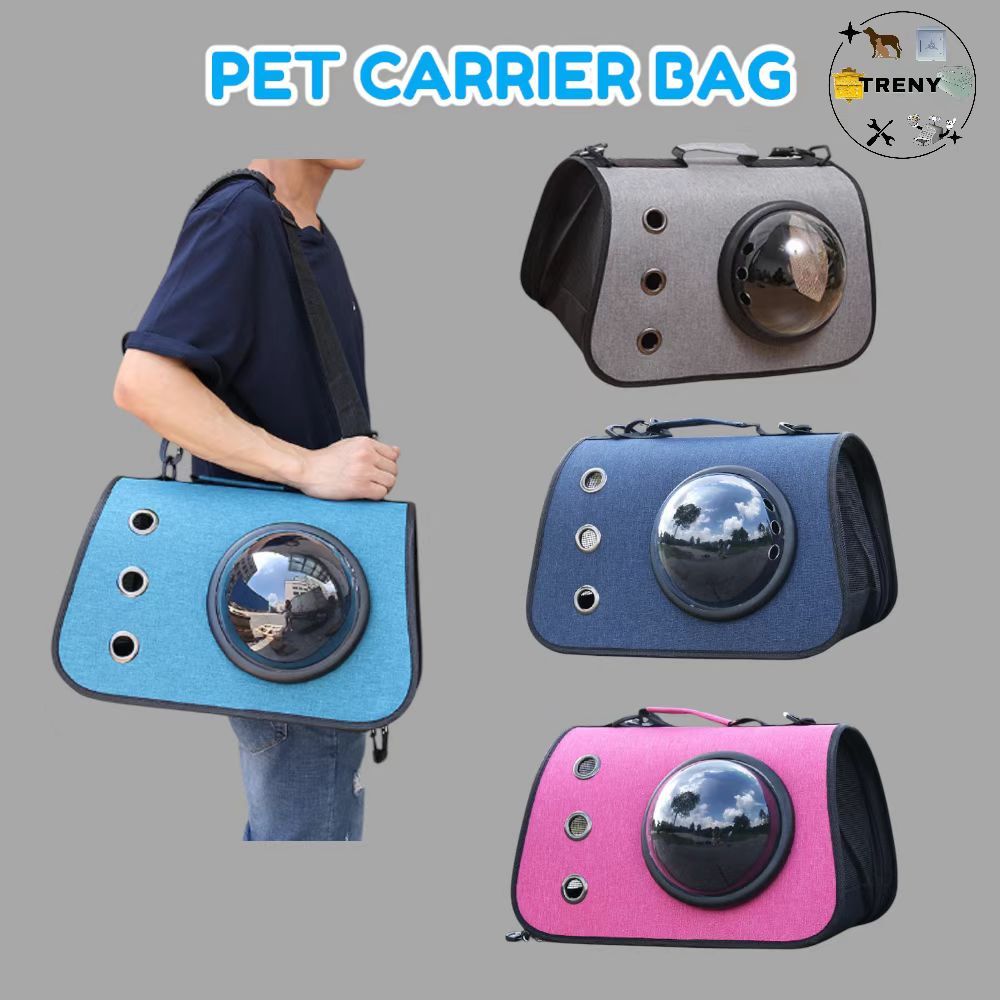 TRENY Large Pet Dog Cat Carrier Bag Travel Essentials Foldable Portable Beg Kucing Besar 宠物 出行包