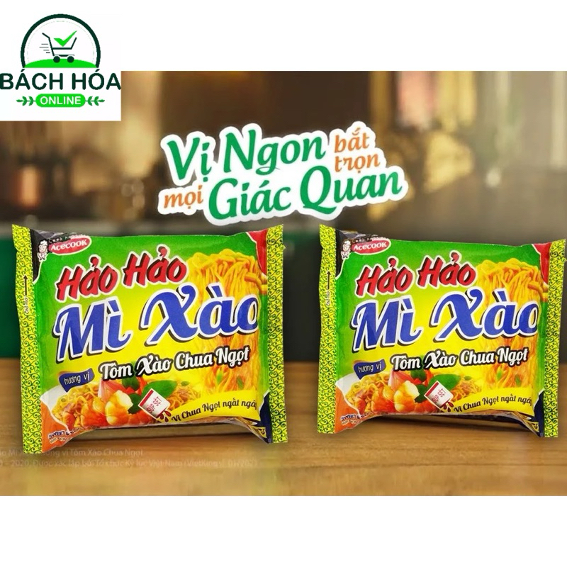 Vietnamese instant Hao Hao noodle | Mì gói xào khô Hảo Hảo tôm chua ngọt