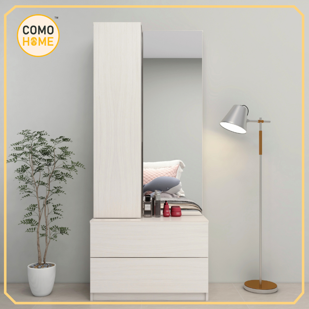 Como Home Dressing Table with Mirror and Storage (D710) Meja Solek | Included Installation