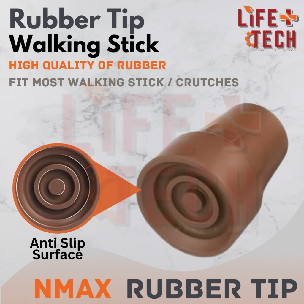 Walking Stick Rubber Tips Replacement | Anti Slip Rubber Tip | Getah Tongkat Kaki