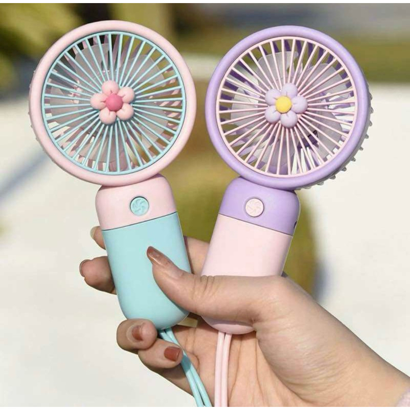 Portable Hand Table Mini Clip Fan USB Charge Battery Desk Cooling Small Kipas mini flower fan^ wireless kipas bunga