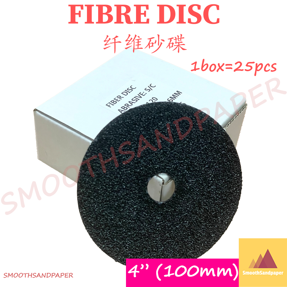 [25pcs] 100mmX16mm (4Inch) Fibre Disc / Silicon Carbide 4寸砂轮片 直径100内径16mm 角磨片 树脂切割片【25片装】