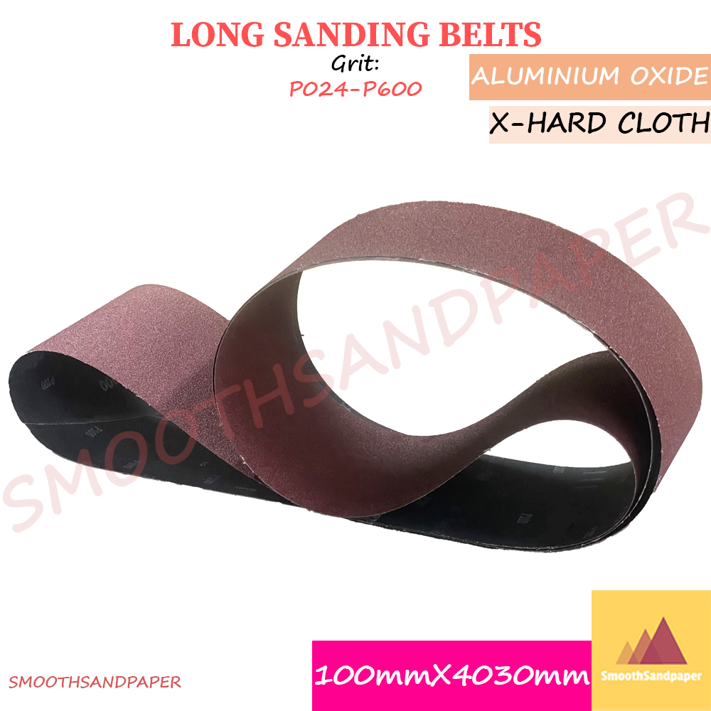 100X4030mm X-Hard Cloth Sanding Belts / Aluminium Oxide 金属不锈钢打磨 硬布氧化铝长砂带 image 2