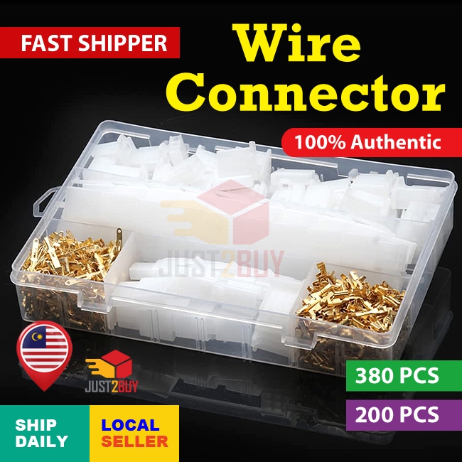 【STOK M'SIA】Penyambung Wayar Soket 2 3 4 6 Pin Electrical Wire Connector Cable Terminal Wire Socket Male Female