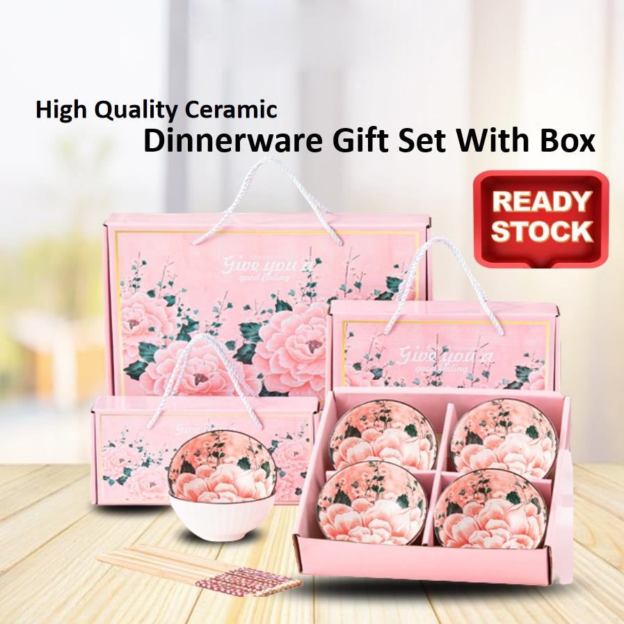 Bohemian Rice Bowl Porcelain Bowl Ceramic Bowl Mangkuk Keramik Soup Bowl Doorgift Wedding Gift set Dinnerware hadiah