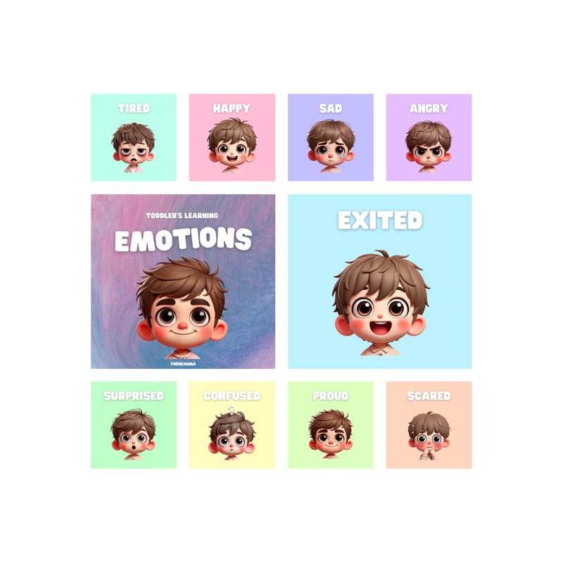 Emotions for Toddlers & Baby Learning Printable Book | Ebook | PDF file