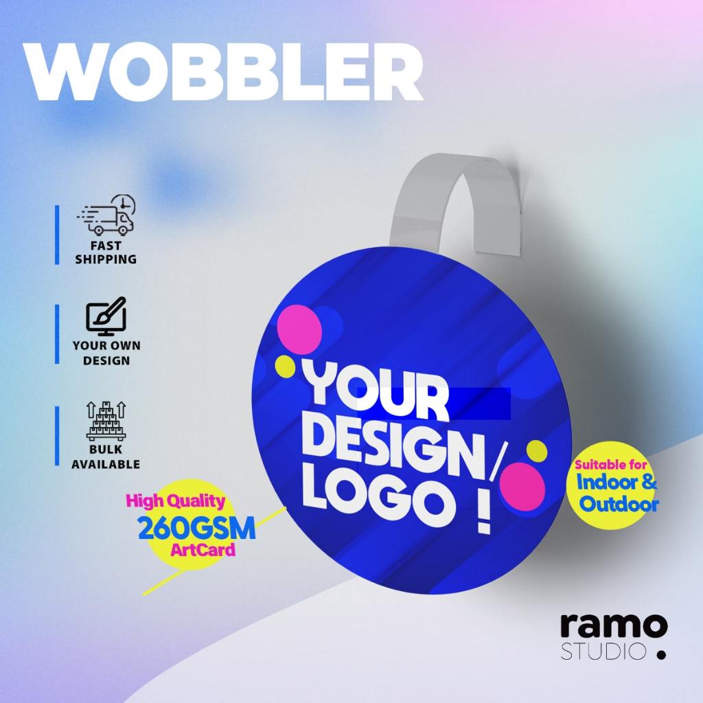 Wobbler Shelfs Custom Printing & Design (1 set print) for all use | MOQ 10PCS | all shapes available