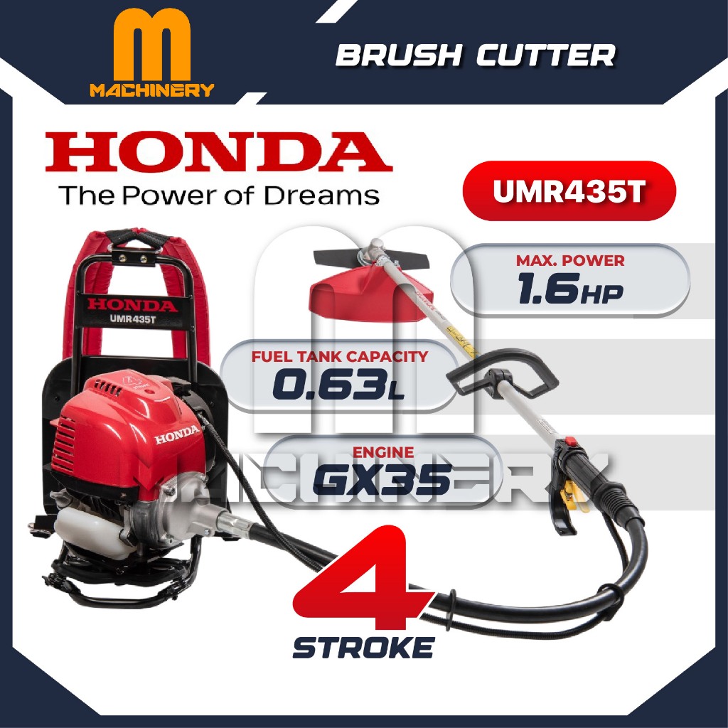 M.Machinery HONDA (JAPAN) UMR435T Brush Cutter | 4-Stroke | Handle Shaft | Grass Trimmer Mesin Potong Rumput