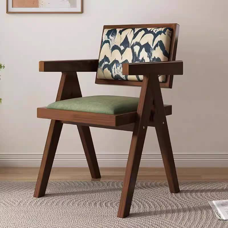 CORAKKAN Vintage Stylish Casual Dining Chair Corak Kerusi Makan Wood New Rattan Casual Chair