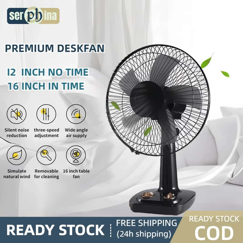 Table Fan 12"/16" Inch Table Fan Strong Wind 3 Speed Easy to Carry fan Kipas Meja 16 Inch Malaysia