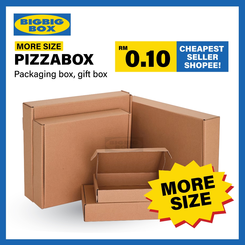 BigBigBox (SERIES 2) Pizzabox/ Courier Box Harga Direct Kilang Kotak Gift Box Packaging Box Kotak Packing 飞机盒