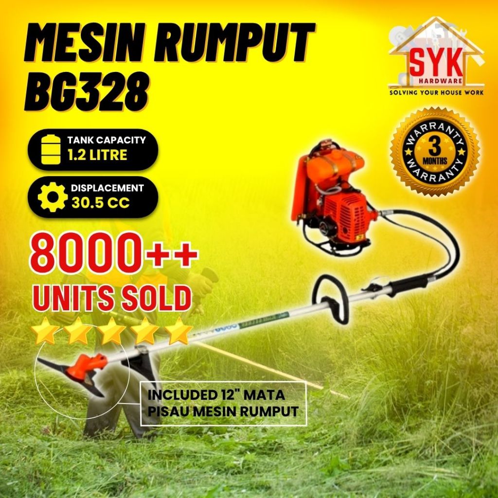 SYK Tanika/Taneka/Yamamoto/Bossman Backpack Brush Cutter Backpack Grass Trimmer Mesin Potong Rumput Mesin Rumput BG328