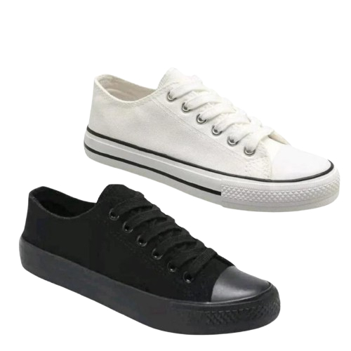 Canvas Sneakers Men Women Unisex Low Top Uniform School Shoes Kasut Sekolah