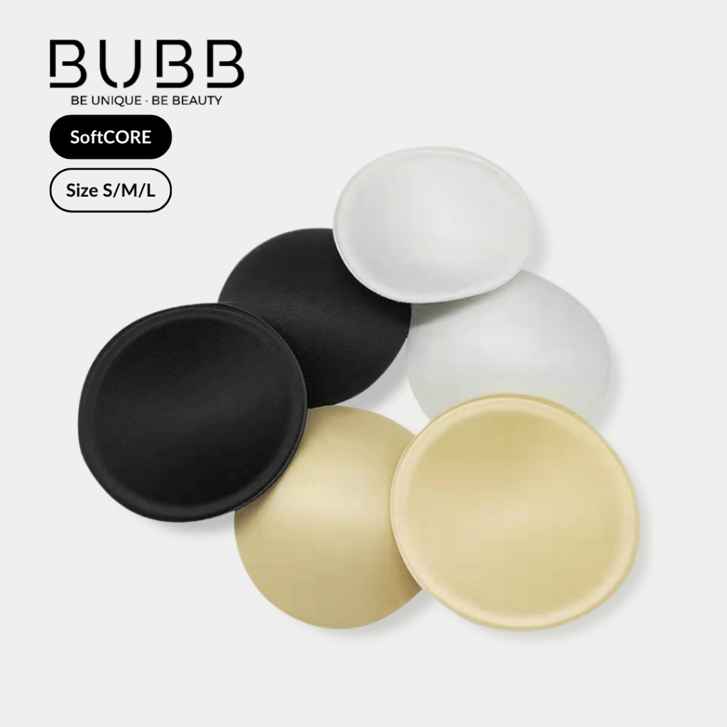 1 Pair Round Bra Pad Insert Push Up Padding Invisible Women Bikini Swimsuit Sponge 圆形胸垫 (BUBB Store)