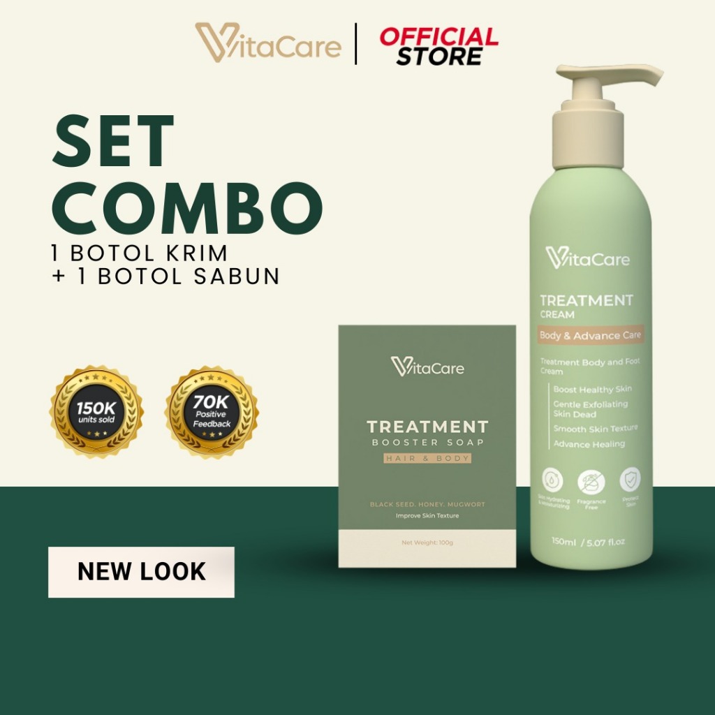 [Vitacare] Set Combo | Krim dan Sabun | Foot Cream | Kulit Kering | Menggelupas | Gatal | Eczema