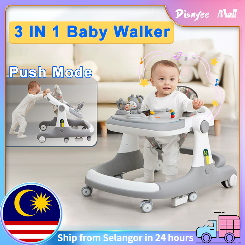 5in1 Baby walker with anti-rollover and O-shaped Leg prevention features Adjustable Music and Lights