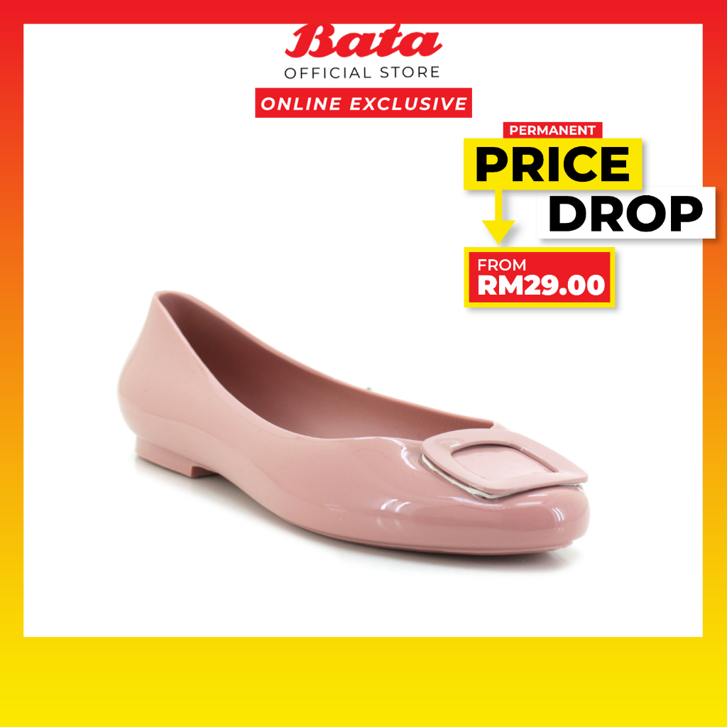 [Online Exclusive] BATA Tova Jelly Shoes Black /Pink /Green Women Flats 5106133/5105133/5102133 Kasut Perempuan