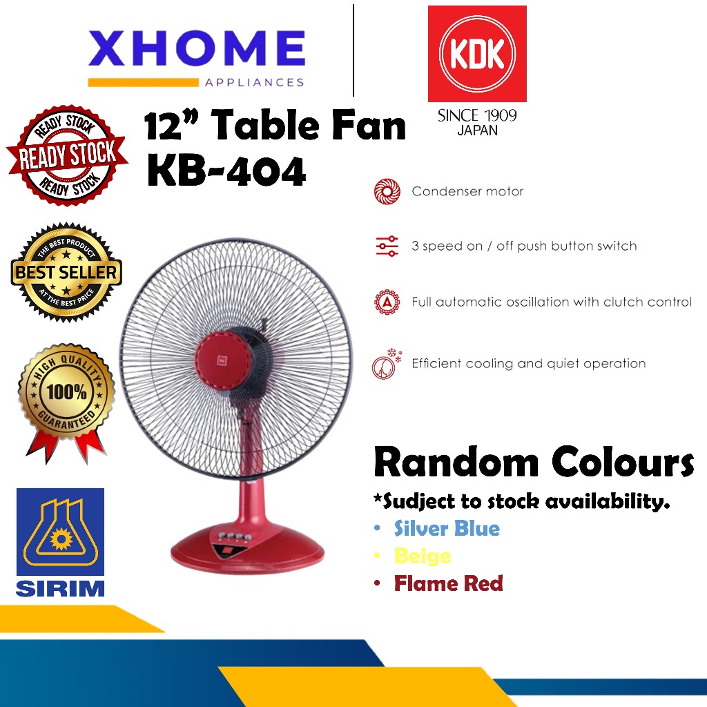 KDK 16" TABLE FAN & 12" TABLE FAN KIPAS MEJA KB404 KB304